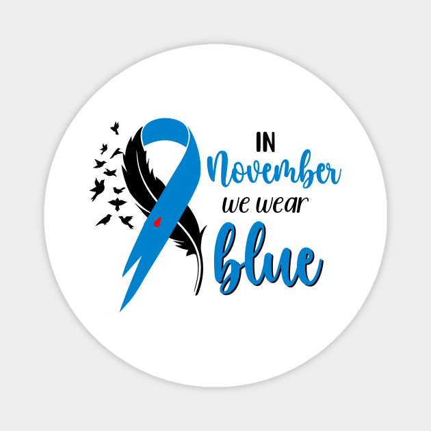 In November We Wear Blue Magnet by ktdhmytv